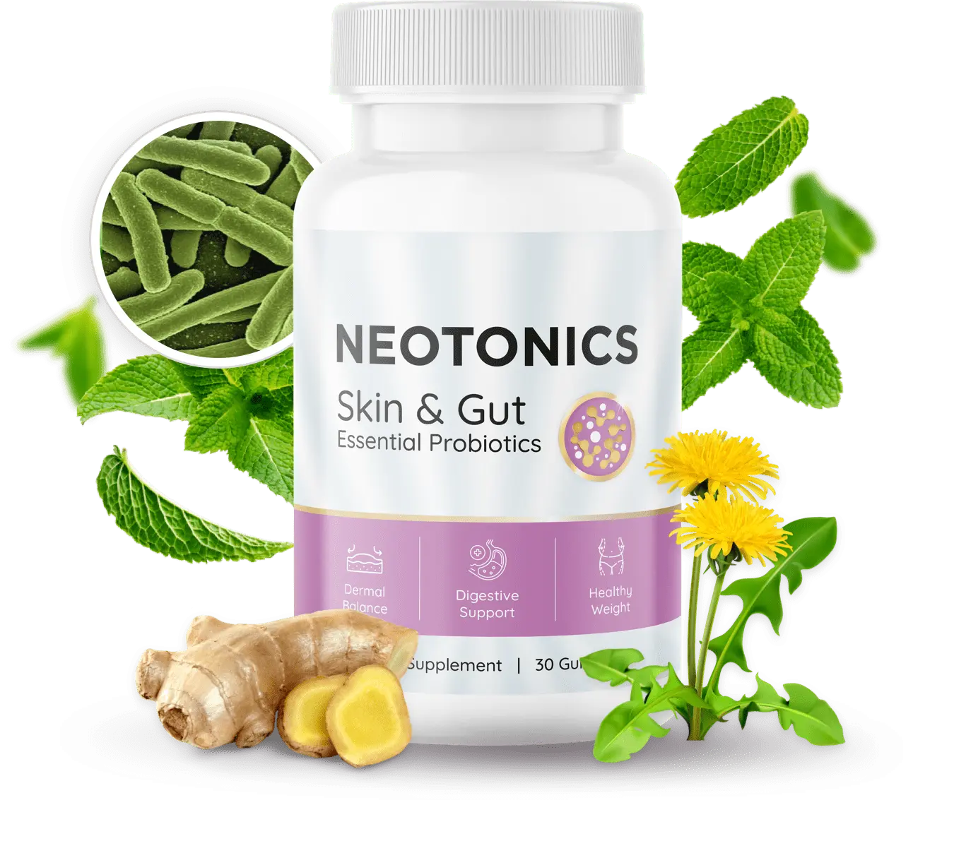Neotonics 30 Gummies Bottle Transparent